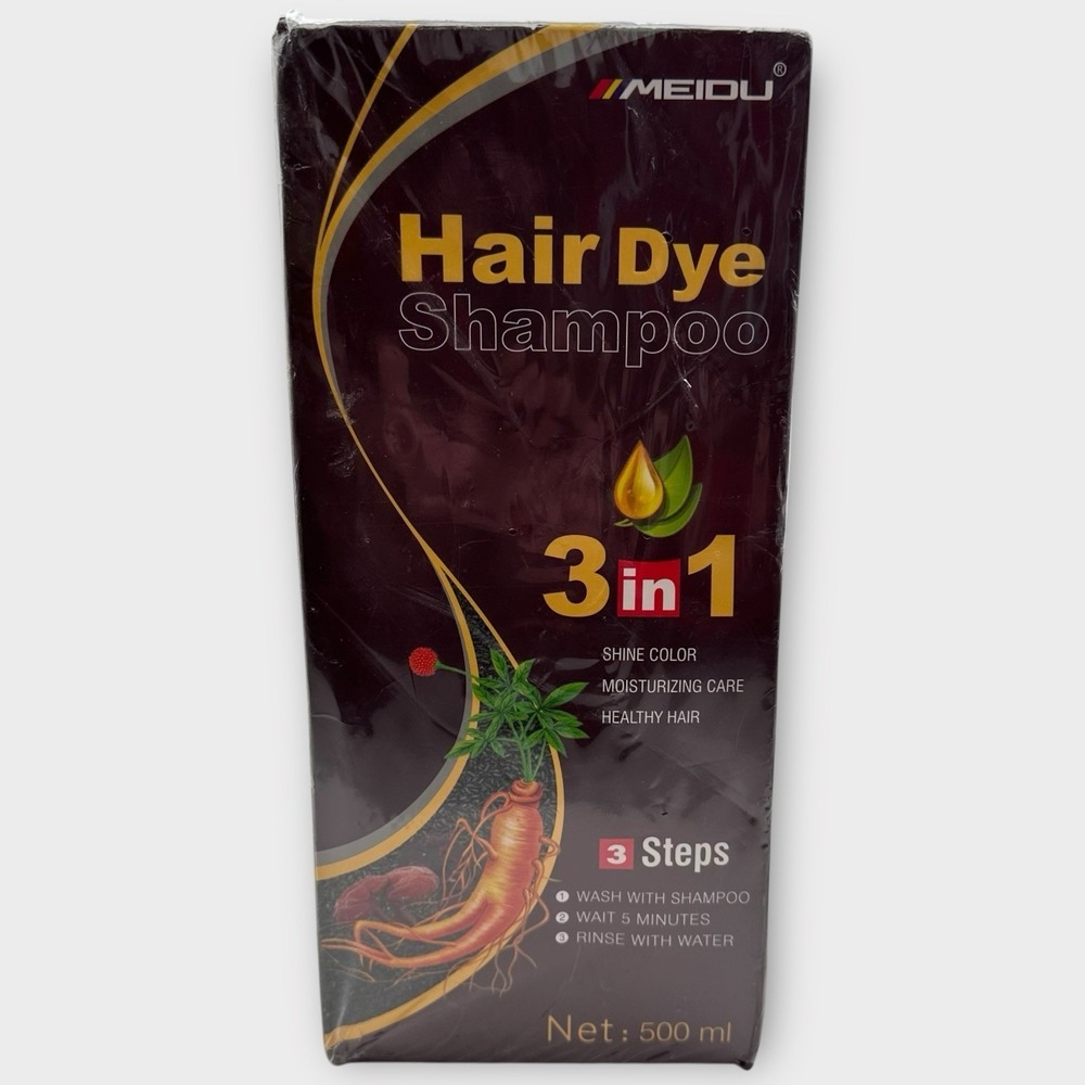 Meidu Hair Dye Color Coffee‎ Brown 3in1 Shampoo Instant Color Shine Moisturizing